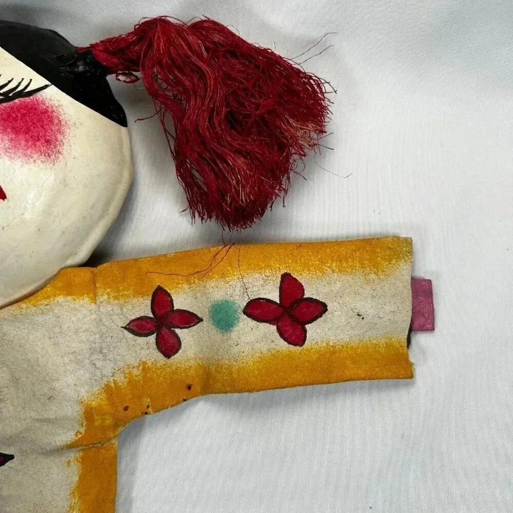 Vintage Mexican Folk Doll Coconut Canvas Wall Art - Picture 4 of 7